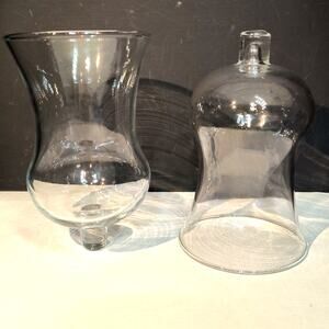 1201. Clear Glass Peg Votive